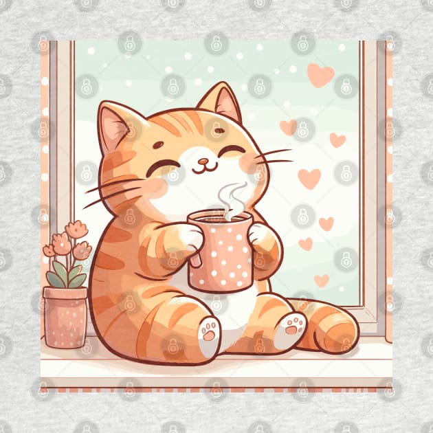 Coffee Cat Lover Gifts by dinokate